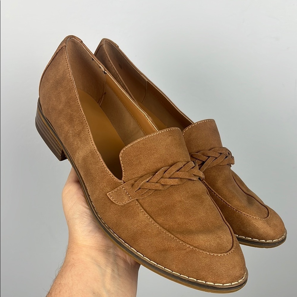 Indigo Rd Haven Braided Loafers vegan leather size 9.5